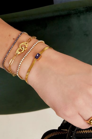 Armband oogverblindend Wit Stainless Steel h5 Afbeelding2